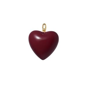 ROXANNE ASSOULIN The Big Puffy Heart Charm Burgundy